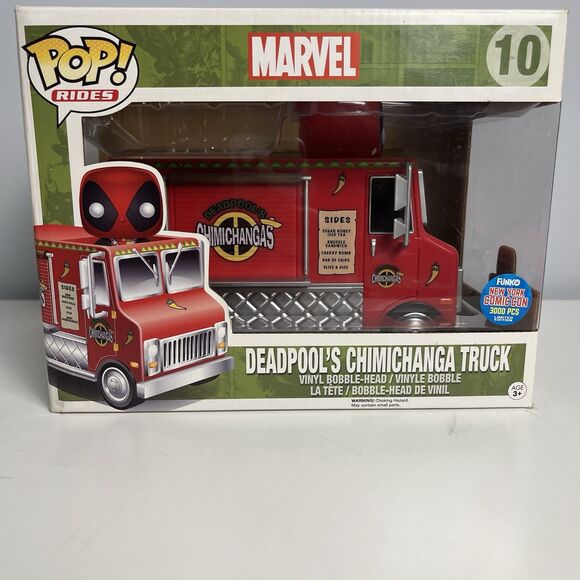 Funko Pop! Rides Deadpool's Chimichanga Truck (Red) w/ Protector NYCC 3000 PCS - Picture 1 of 7